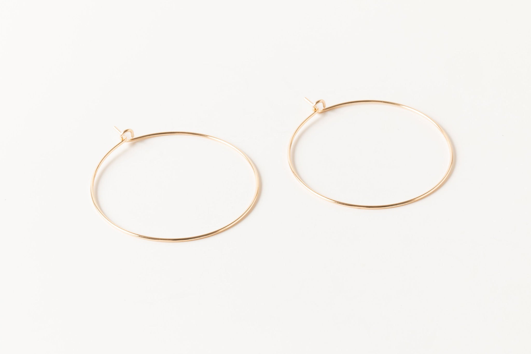 Thin Gold Classic Hoop Earrings, 14K Gold Filled Threader Hoop Earrings, Smooth, Everyday Earrings, Sheena Marshall Jewelry, Denver, Colorado
