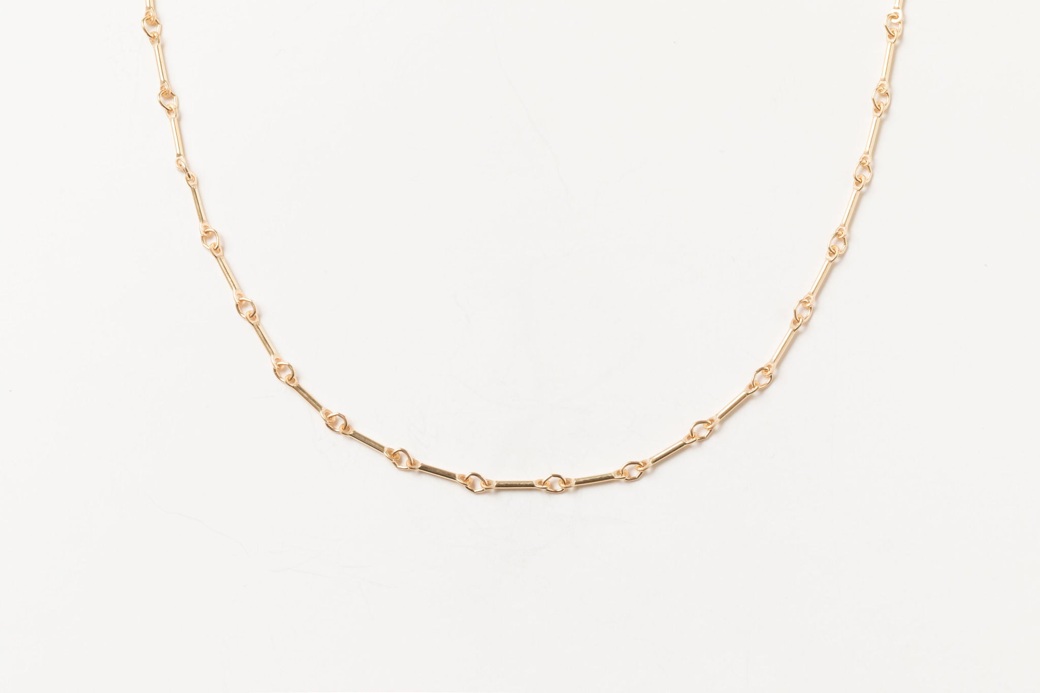 Alice Necklace Bone Link Chain, 14k gold fill, Sheena Marshall Jewelry, Denver Colorado