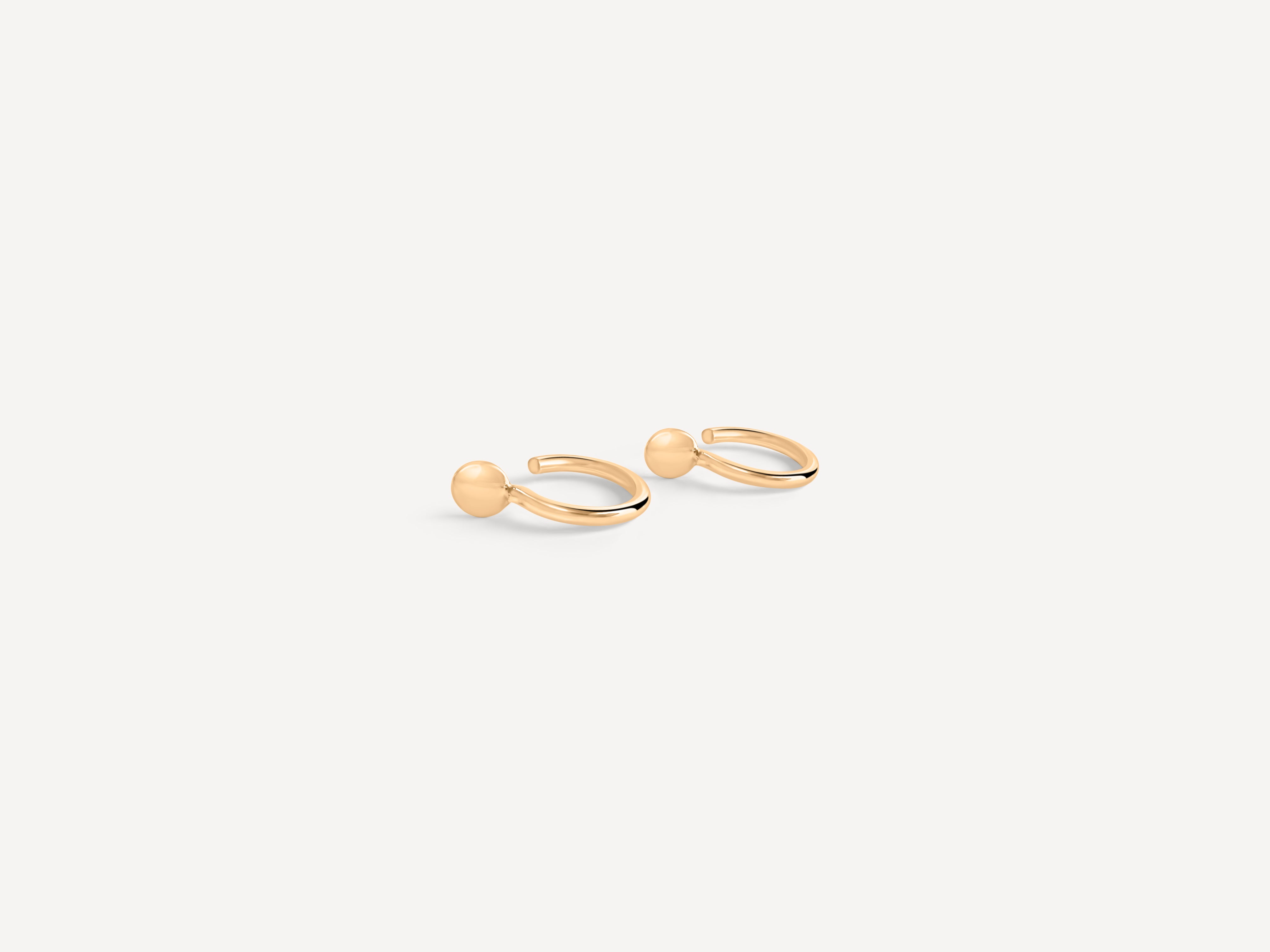 Geometric circle hoop earrings 14k solid gold fine jewelry