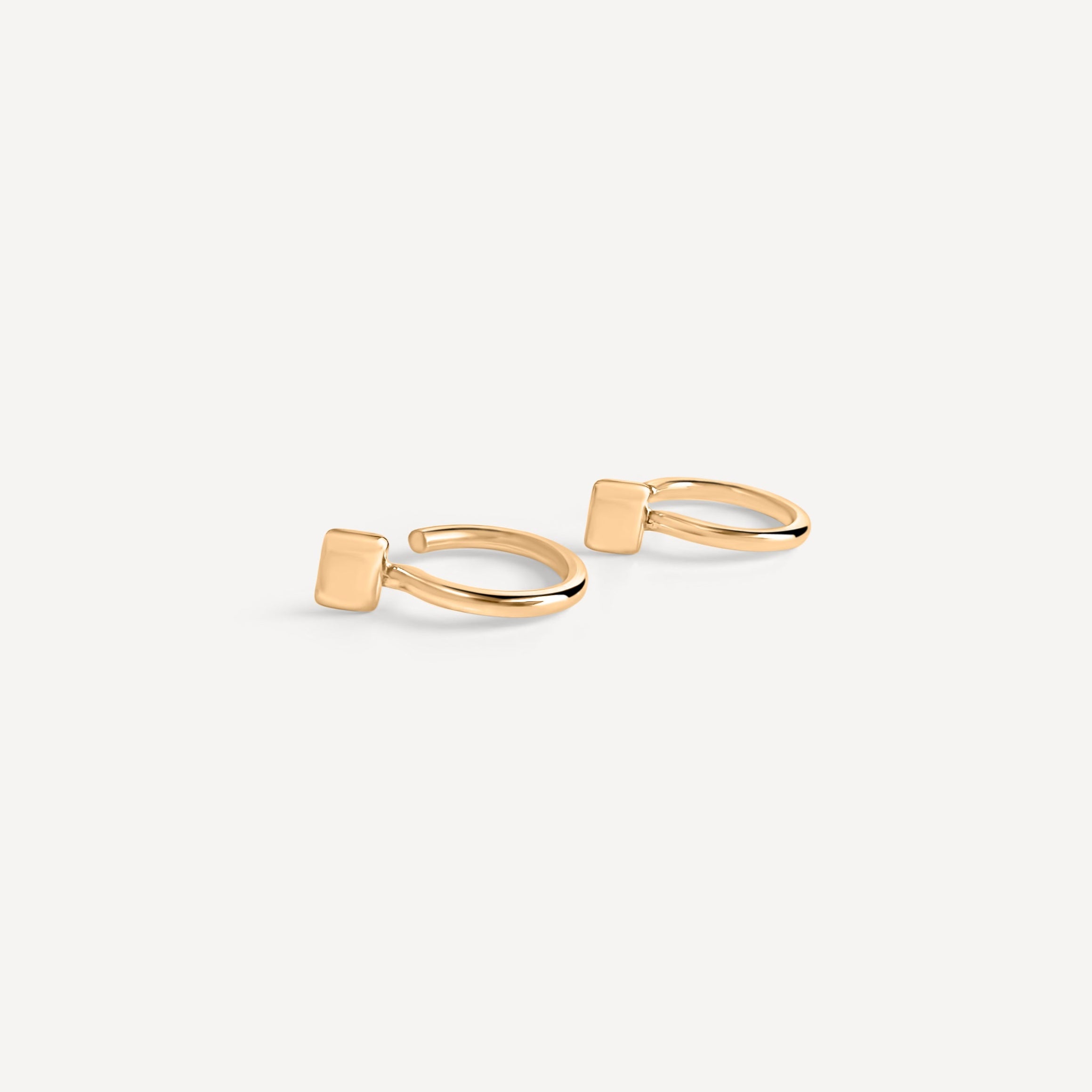 Forma Rectangle Geometric Gold Hoops 14k gold