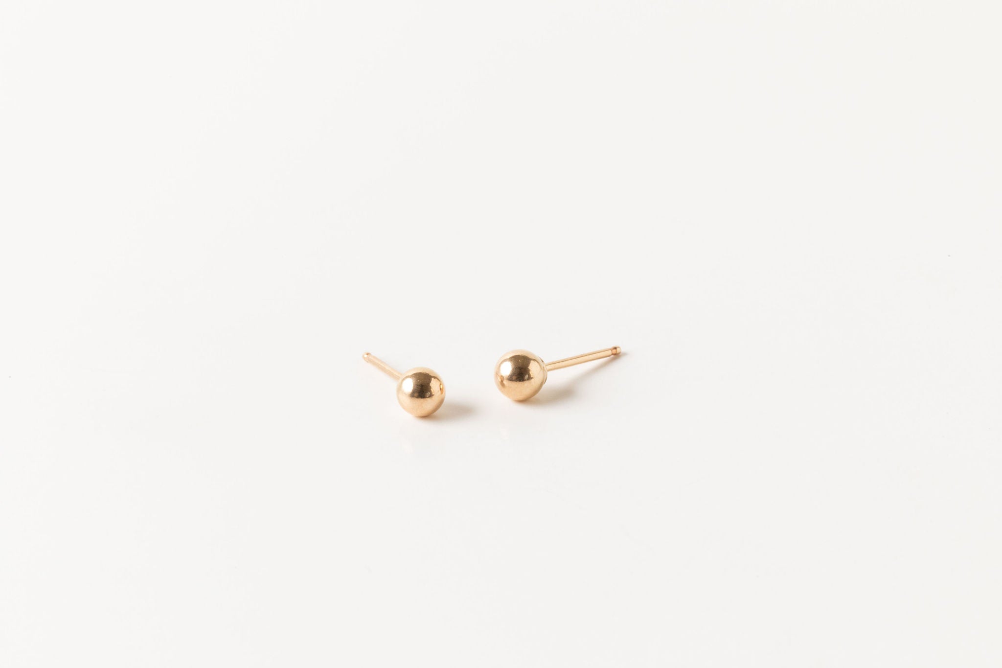 Gold Ball Earrings, Tiny Ball Studs, Gold Bead Earrings, Gold Bead Stud Earrings, Ball Stud Earrings, Tiny Ball Earrings, Tiny Gold Studs, Sheena Marshall Jewelry, Denver, Colorado