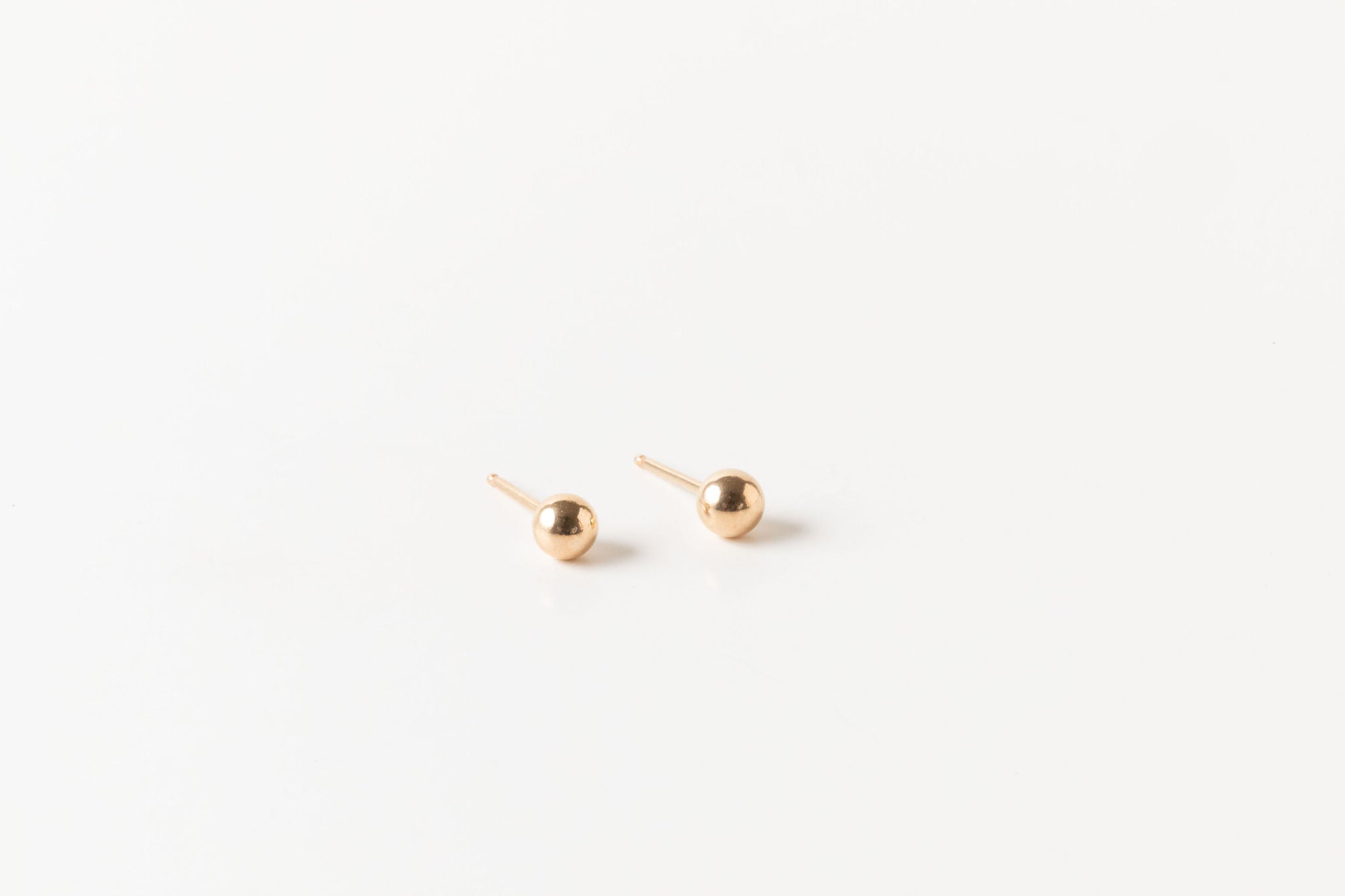 Gold Ball Earrings, Tiny Ball Studs, Gold Bead Earrings, Gold Bead Stud Earrings, Ball Stud Earrings, Tiny Ball Earrings, Tiny Gold Studs, Sheena Marshall Jewelry, Denver, Colorado