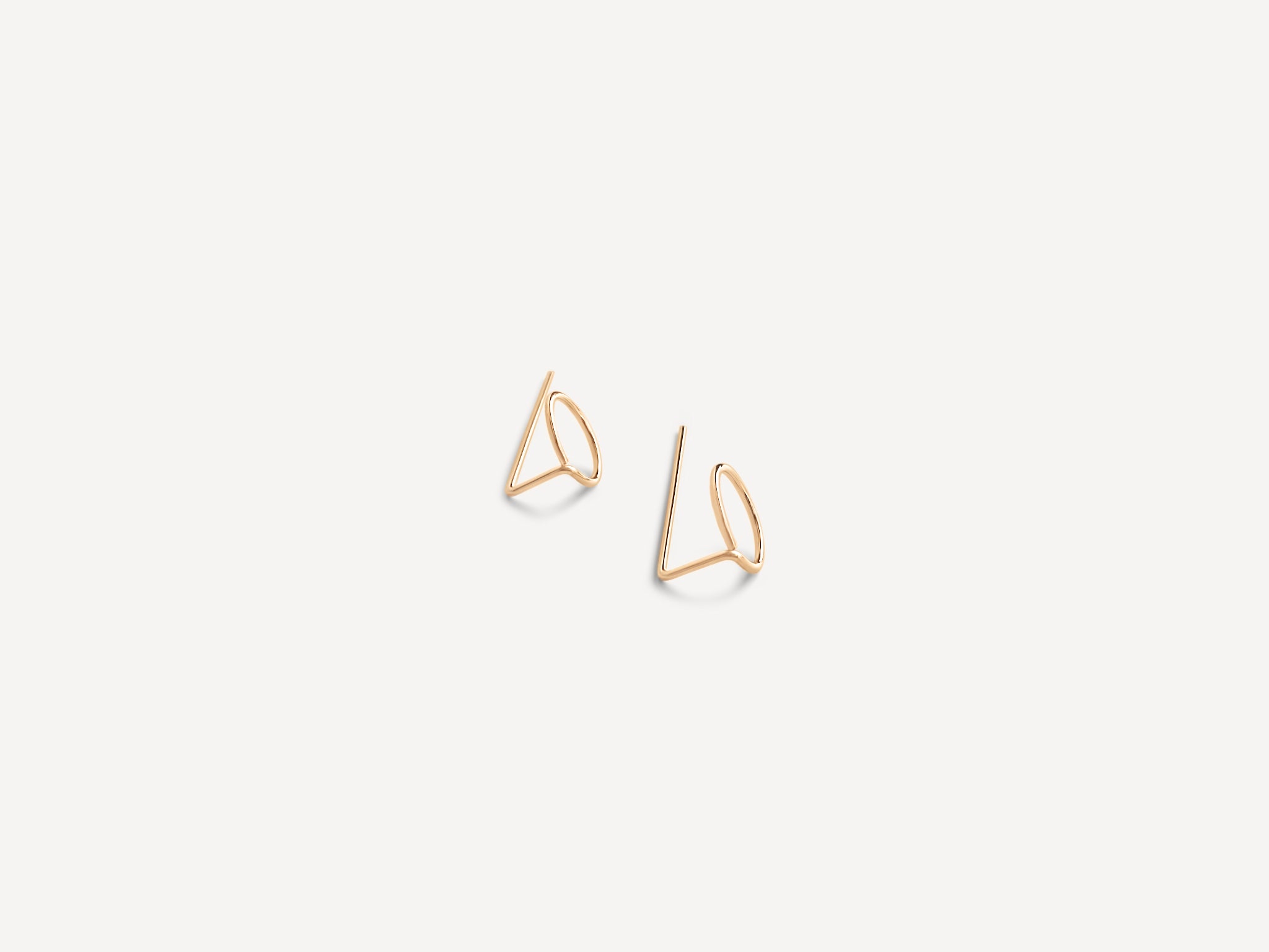 Small Circle Threader Earrings - 14k gold filled, geometric earrings, minimalist earrings, modern ear jackets, Sheena Marshall Jewelry, Denver Colorado