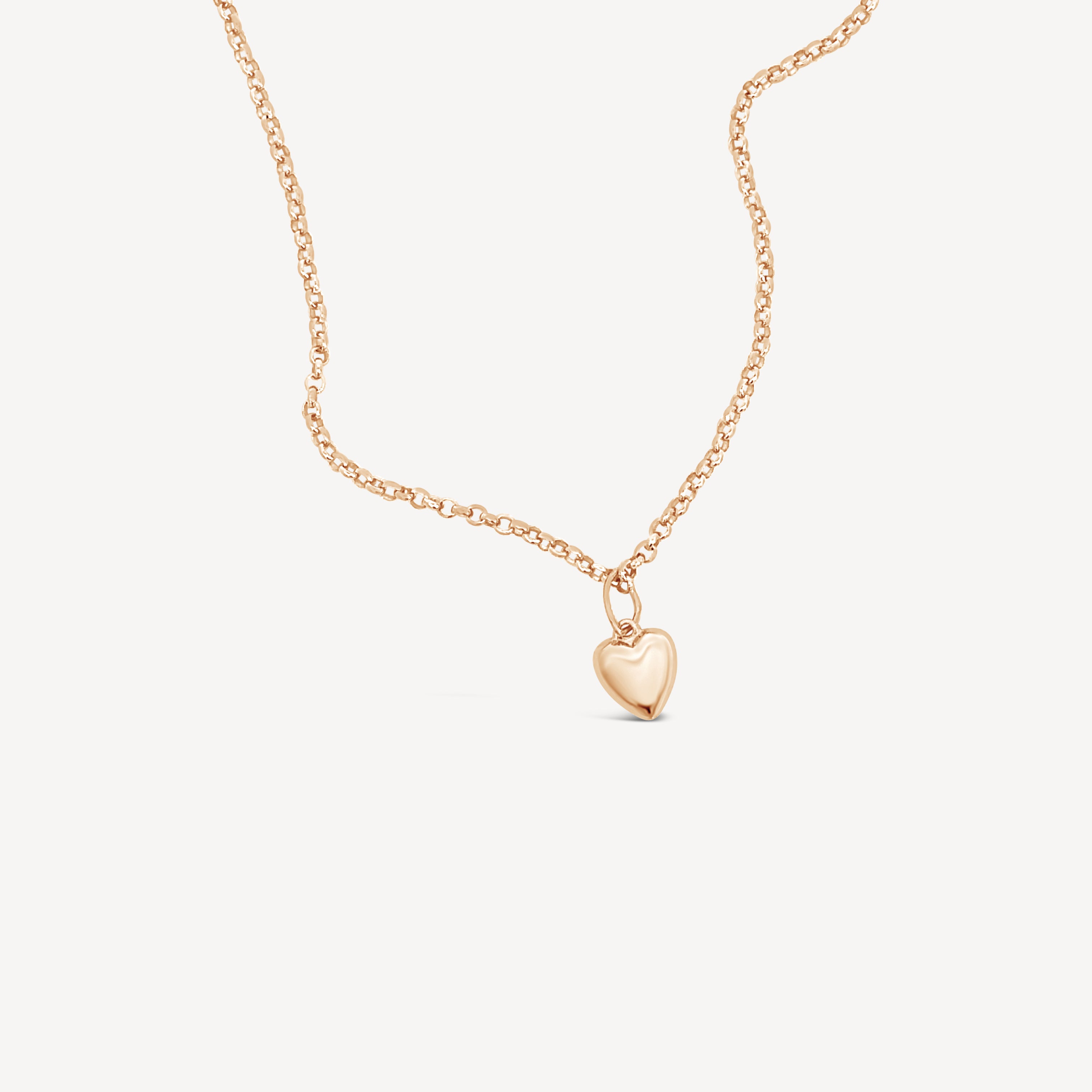 14k Gold 3D Puffy Heart Bracelet Charm Puffy Heart Love Necklace, Mini Puffy Heart Pendant, Romantic Jewelry Gift for Her, Graduation Gift, Sheena Marshall Jewelry, Denver, Colorado
