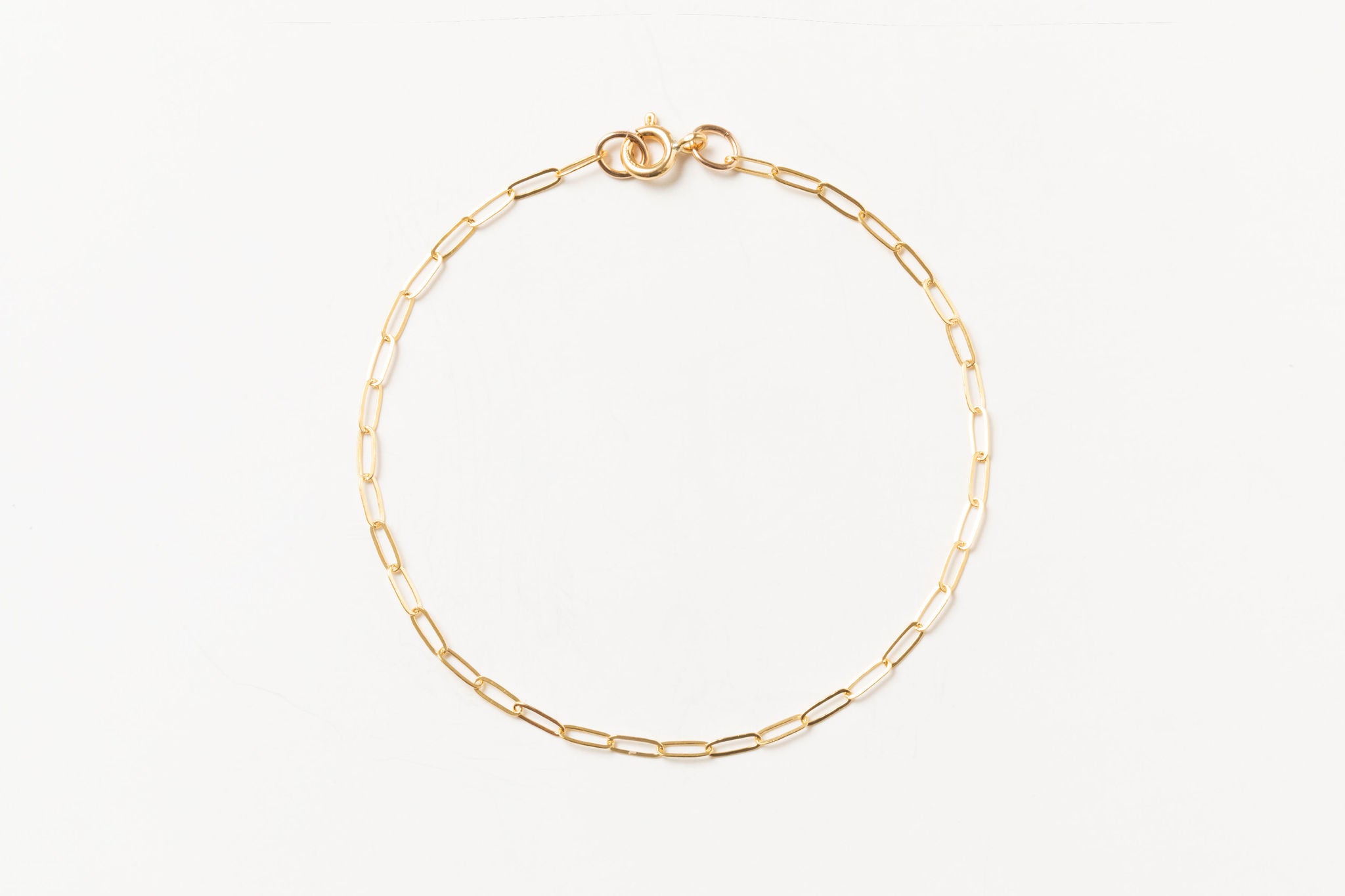 women's handmade gold fill paperclip bracelet