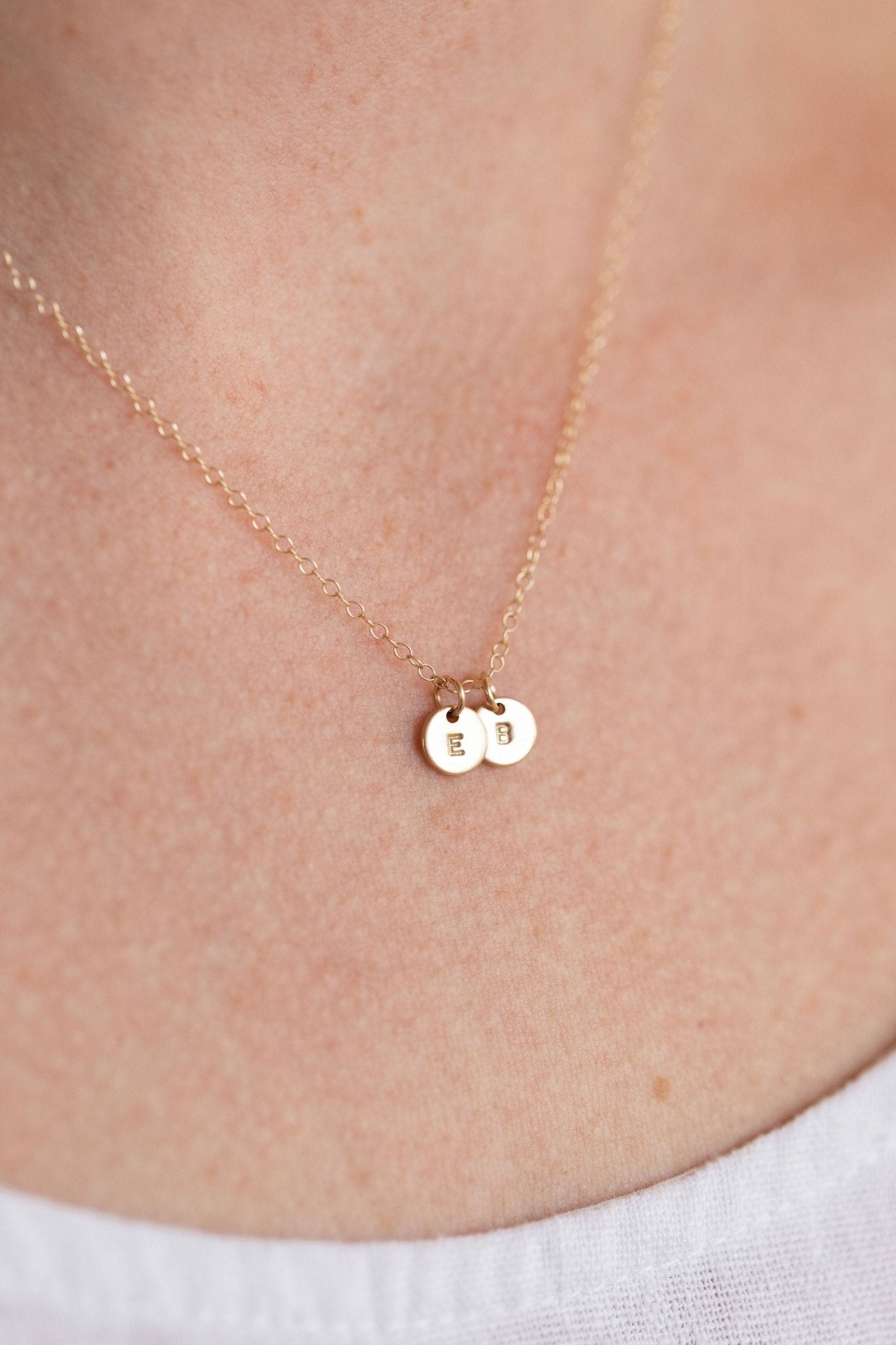 Tiny Initial Necklace • Gold Fill , Letter Name Dainty Layering Charm Necklace - Gift for Mom For Her Personalized Jewelry - Sheena Marshall Jewelry - Denver - Colorado