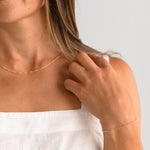 Alice Necklace Bone Link Chain, 14k gold fill, Sheena Marshall Jewelry, Denver Colorado