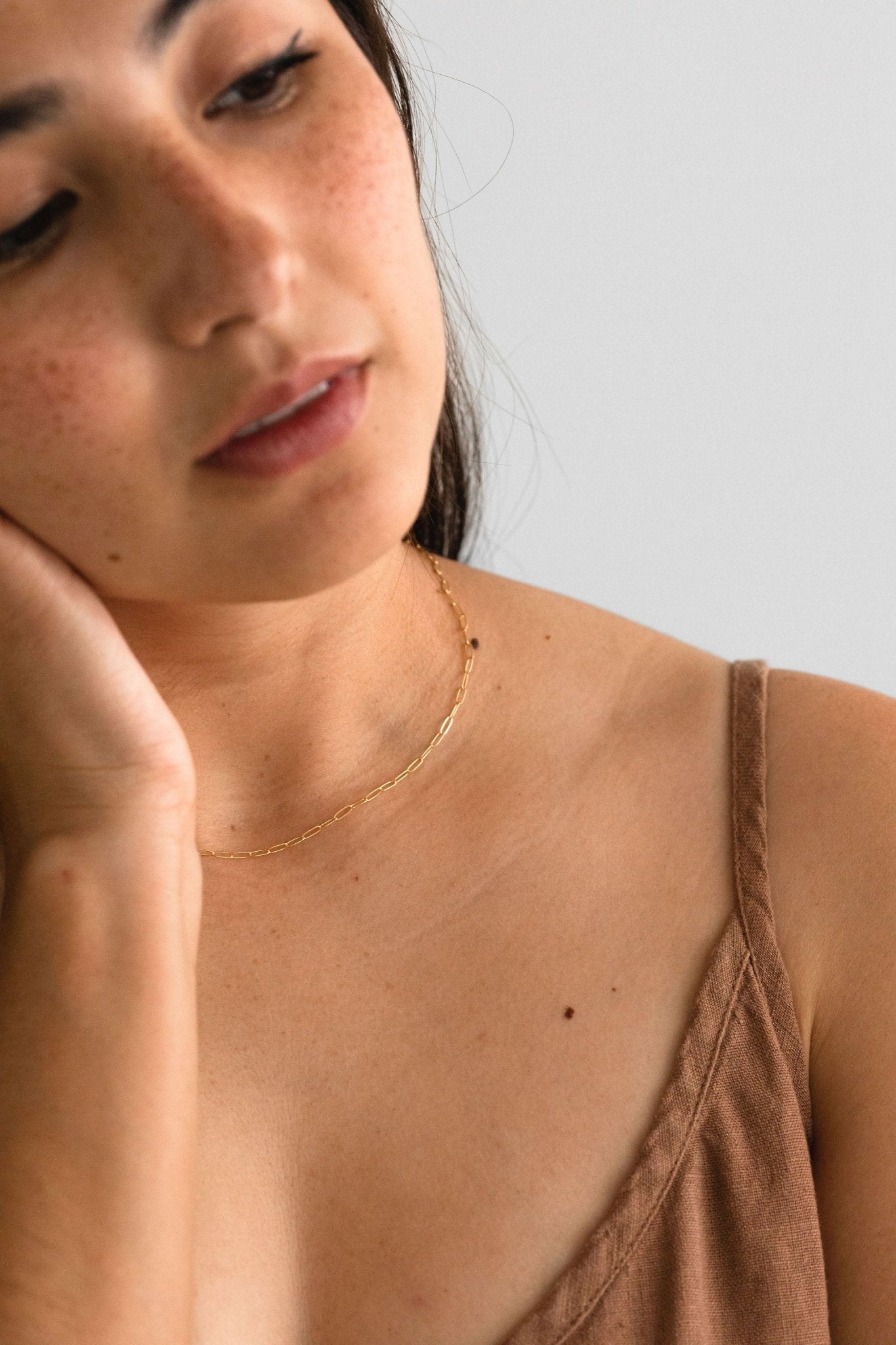 14K Gold Paperclip Chain Necklace, Dainty Link Chain Necklace, Layering Chain, Everyday Chain, Necklaces for Women, Christmas Gift for Her, Sheena Marshall Jewelry, Denver, Colorado