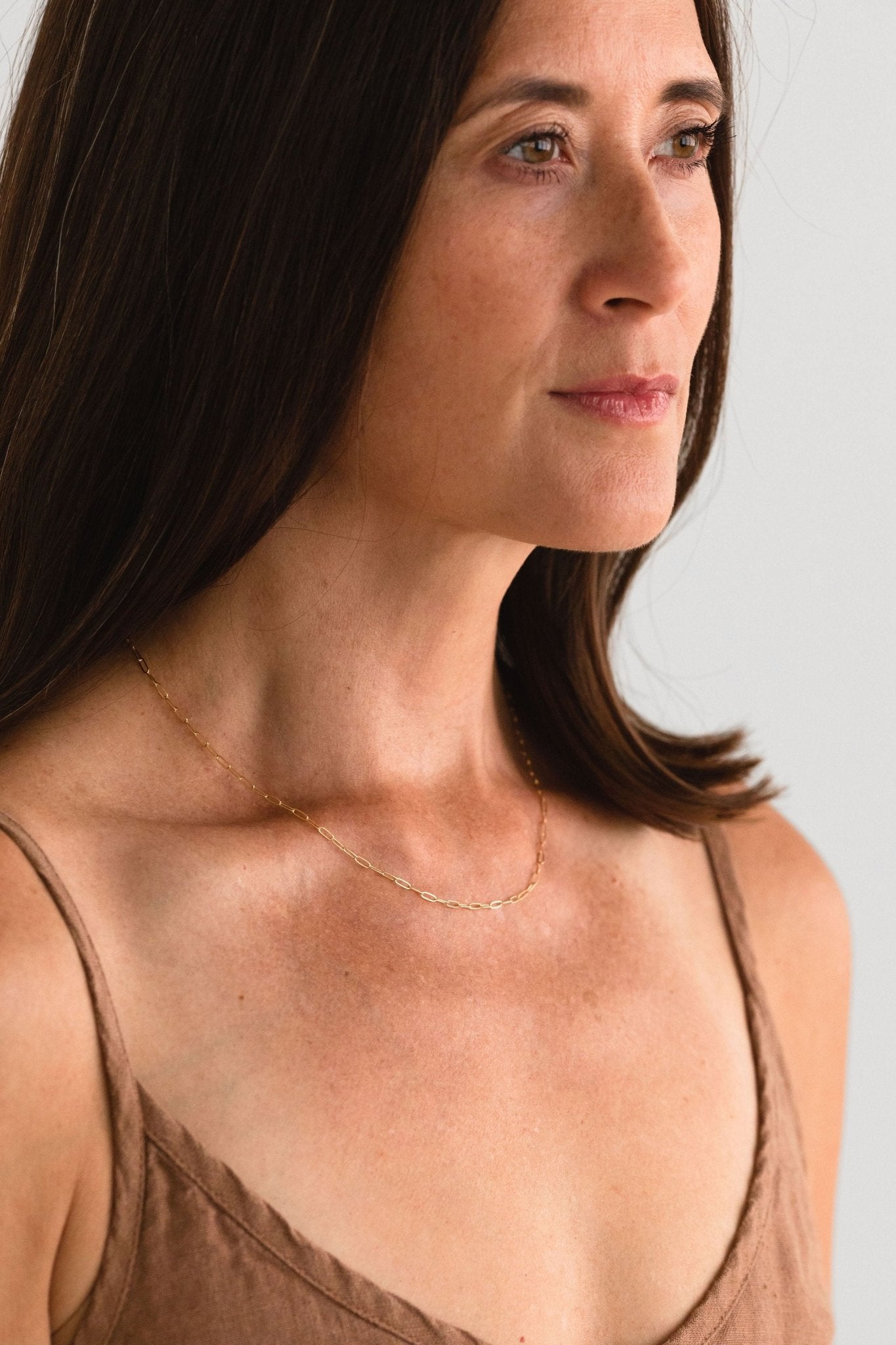 14K Gold Paperclip Chain Necklace, Dainty Link Chain Necklace, Layering Chain, Everyday Chain, Necklaces for Women, Christmas Gift for Her, Sheena Marshall Jewelry, Denver, Colorado