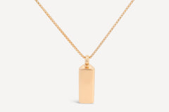 Forma Knife Edge Pendant Necklace | Solid Gold