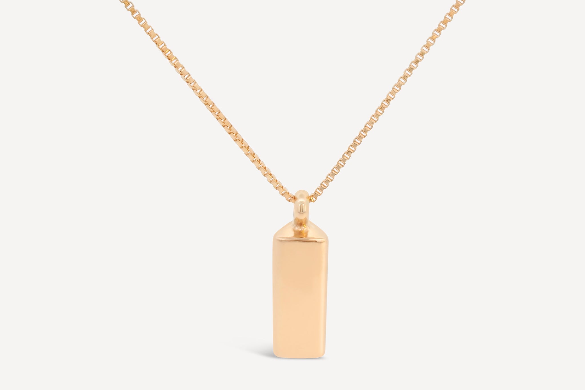 Forma Knife Edge Pendant Necklace | Solid Gold