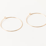 Thin Gold Classic Hoop Earrings, 14K Gold Filled Threader Hoop Earrings, Smooth, Everyday Earrings, Sheena Marshall Jewelry, Denver, Colorado