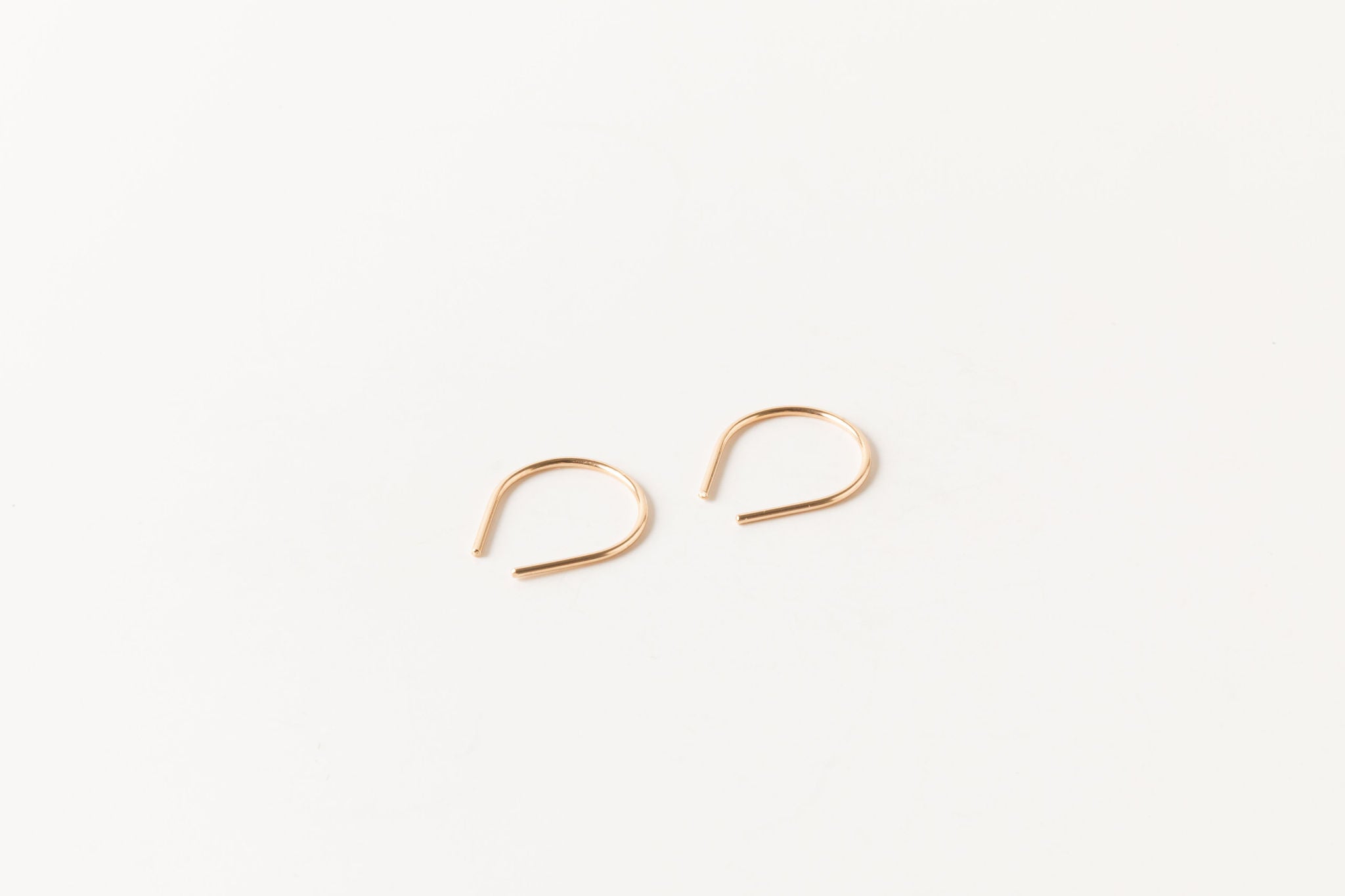 Open Hoop Arc Earrings | Dainty Threader Earrings | Arch Earrings | U Earrings | 14k Gold Filled | Staple Earrings | Bridesmaid Gift | Sheena Marshall Jewelry | Denver | Colorado