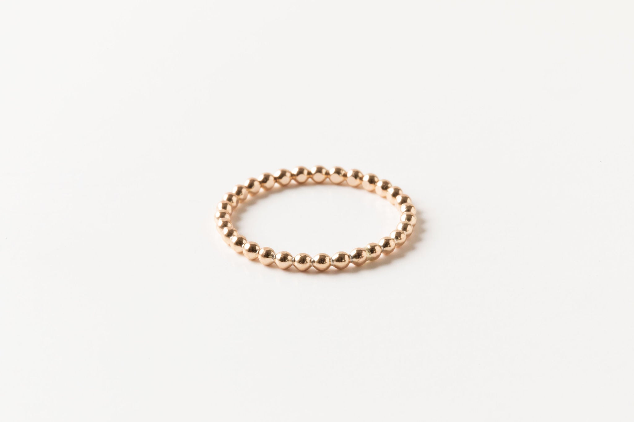 14k Gold Fill Bead Ring, Minimalist Ring, Thin Stacking Ring, Dotted Ring, Stacking Ring, Thin Bead Ring, Dainty Ball Band, Sheena Marshall Jewelry, Denver, Colorado