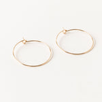 Thin Gold Classic Hoop Earrings, 14K Gold Filled Threader Hoop Earrings, Smooth, Everyday Earrings, Sheena Marshall Jewelry, Denver, Colorado