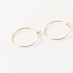 Thin Gold Classic Hoop Earrings, 14K Gold Filled Threader Hoop Earrings, Smooth, Everyday Earrings, Sheena Marshall Jewelry, Denver, Colorado