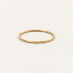 1mm Thin Round Band, Solid 14k Gold — front view
