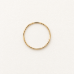 1mm Thin Round Band, Solid 14k Gold