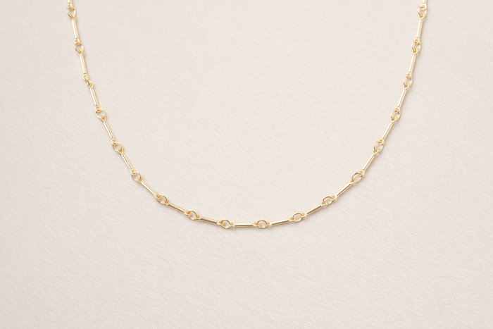 Alice Link Necklace, Gold Fill
