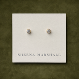 Aster Bezel Studs, Gold Fill