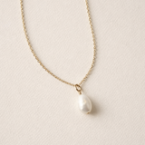 Baroque Pearl Necklace, Gold Fill