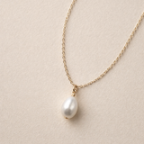 Baroque Pearl Necklace, Gold Fill