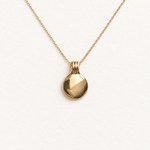 Forma Circle Pendant, Solid 14k Gold on a chain