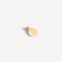 circle 14k solid gold pendant with unique bail handmade
