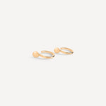 Geometric circle hoop earrings 14k solid gold fine jewelry 
