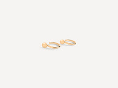 Geometric circle hoop earrings 14k solid gold fine jewelry 