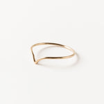 V-shape Teardrop Ring in 14k Gold Fill, chevron, wedding stacker, thick hammered or smooth, curved arch ring, wishbone, Sheena marshall Jewelry, Denver Colorado