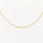 14k Gold Beaded Satellite Chain,Dew Drops,Simple,Gold Filled, Everyday Layering Necklace, Sheena Marshall Dainty and Modern Jewelry, Denver Colorado
