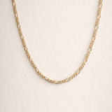 Figaro Chain Necklace, Gold Fill