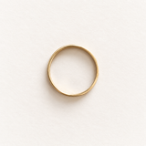 Flat Dot Band, Solid 14k Gold — top view