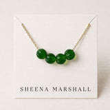 Ivy Necklace, Gold Fill on a jewelry card