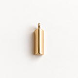 Knife Edge Pendant, 14k Solid Gold — front view