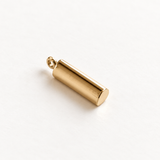 Knife Edge Pendant, 14k Solid Gold — side view