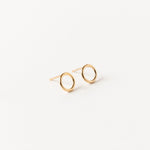 14k Gold Filled Open Circle Stud Earrings - Gold Filled Round Earrings, Minimalist Earrings, Dot Stud Earrings, Everyday Jewelry, Sheena Marshall Jewelry, Denver, Colorado