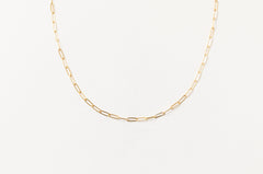 14K Gold Paperclip Chain Necklace, Dainty Link Chain Necklace, Layering Chain, Everyday Chain, Necklaces for Women, Christmas Gift for Her, Sheena Marshall Jewelry, Denver, Colorado