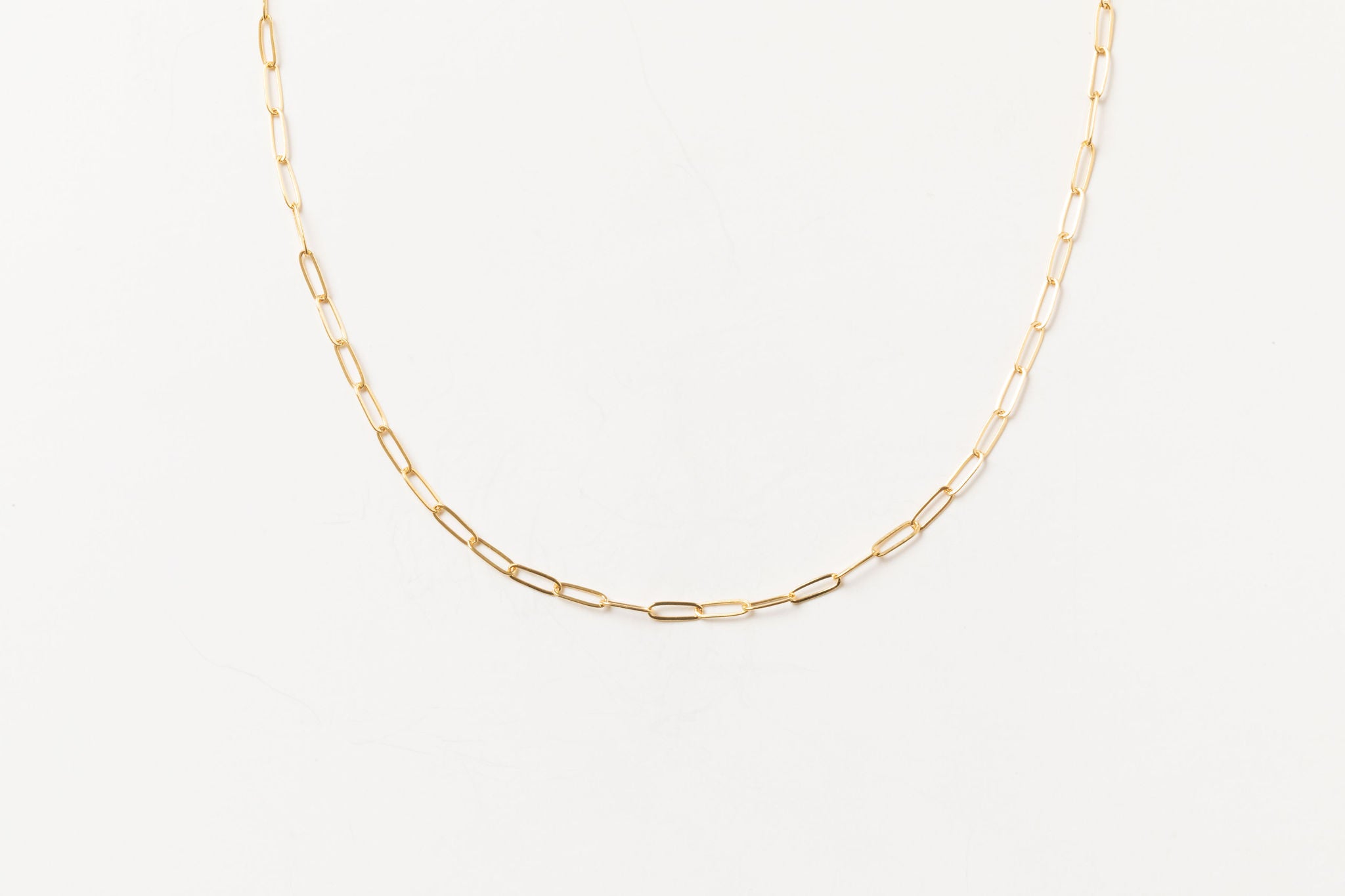 14K Gold Paperclip Chain Necklace, Dainty Link Chain Necklace, Layering Chain, Everyday Chain, Necklaces for Women, Christmas Gift for Her, Sheena Marshall Jewelry, Denver, Colorado