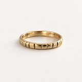 Notch Band, 14k Solid Gold — front view