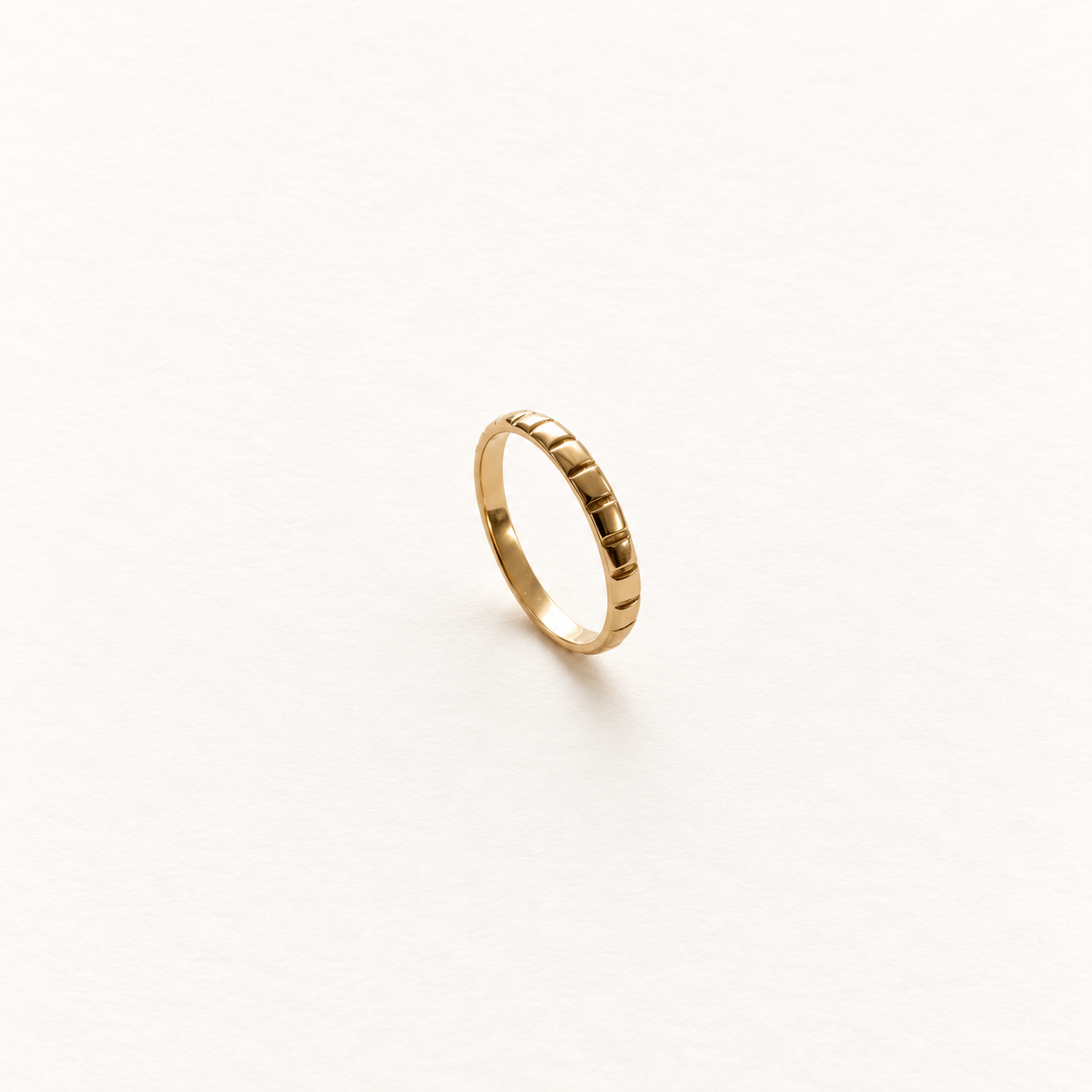 Notch Band, 14k Solid Gold