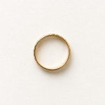 Notch Band, 14k Solid Gold — top view