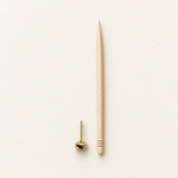 Open Circle Studs, solid gold — size reference
