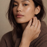 Ophelia Dot Ring, Gold Fill worn on a model