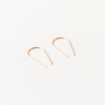 Open Hoop Arc Earrings | Dainty Threader Earrings | Arch Earrings | U Earrings | 14k Gold Filled | Staple Earrings | Bridesmaid Gift | Sheena Marshall Jewelry | Denver | Colorado