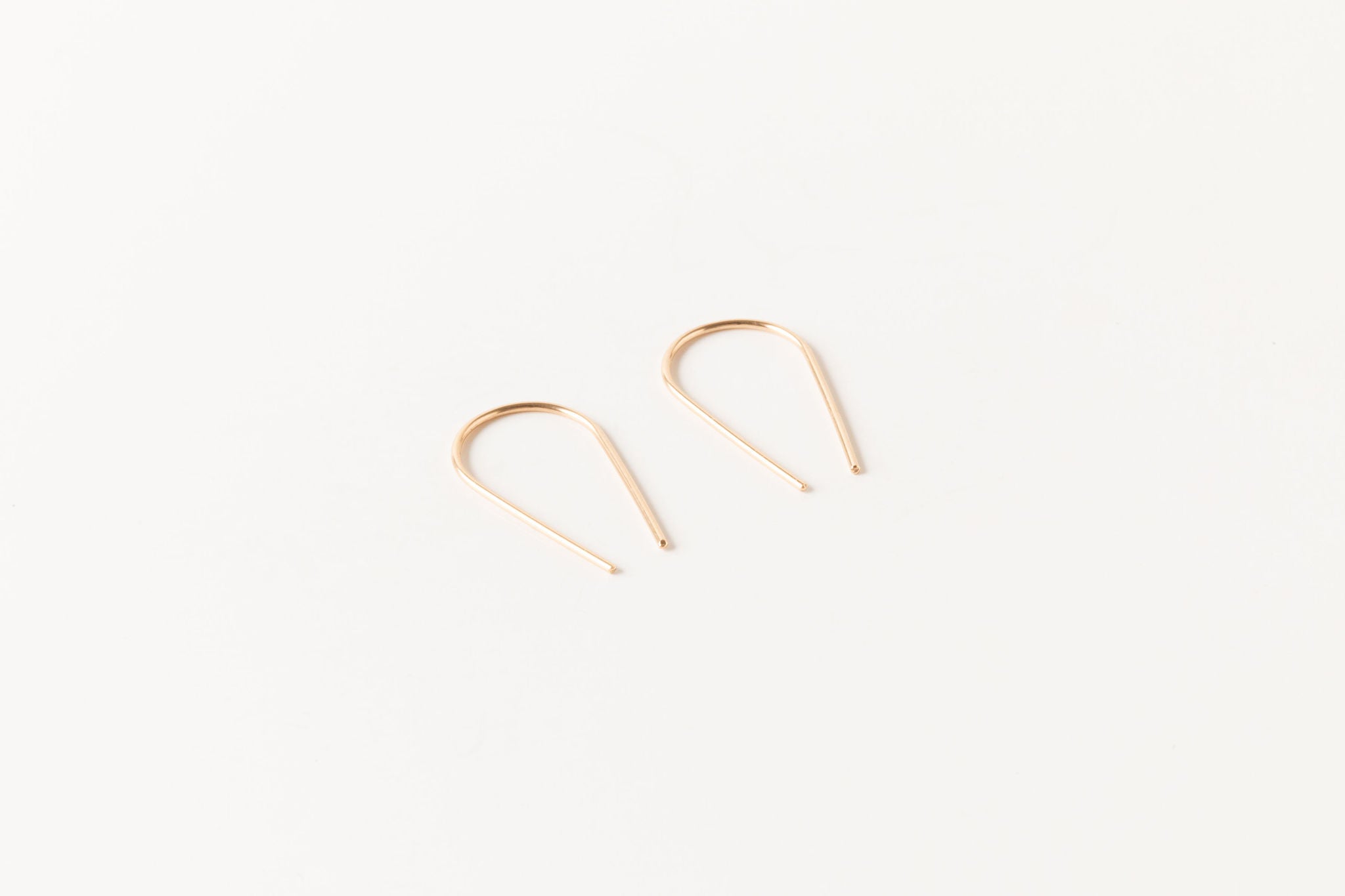 Palmer Arch Threader Earrings 14k gold filled, Sheena Marshall Jewelry, Handmade in Denver Colorado