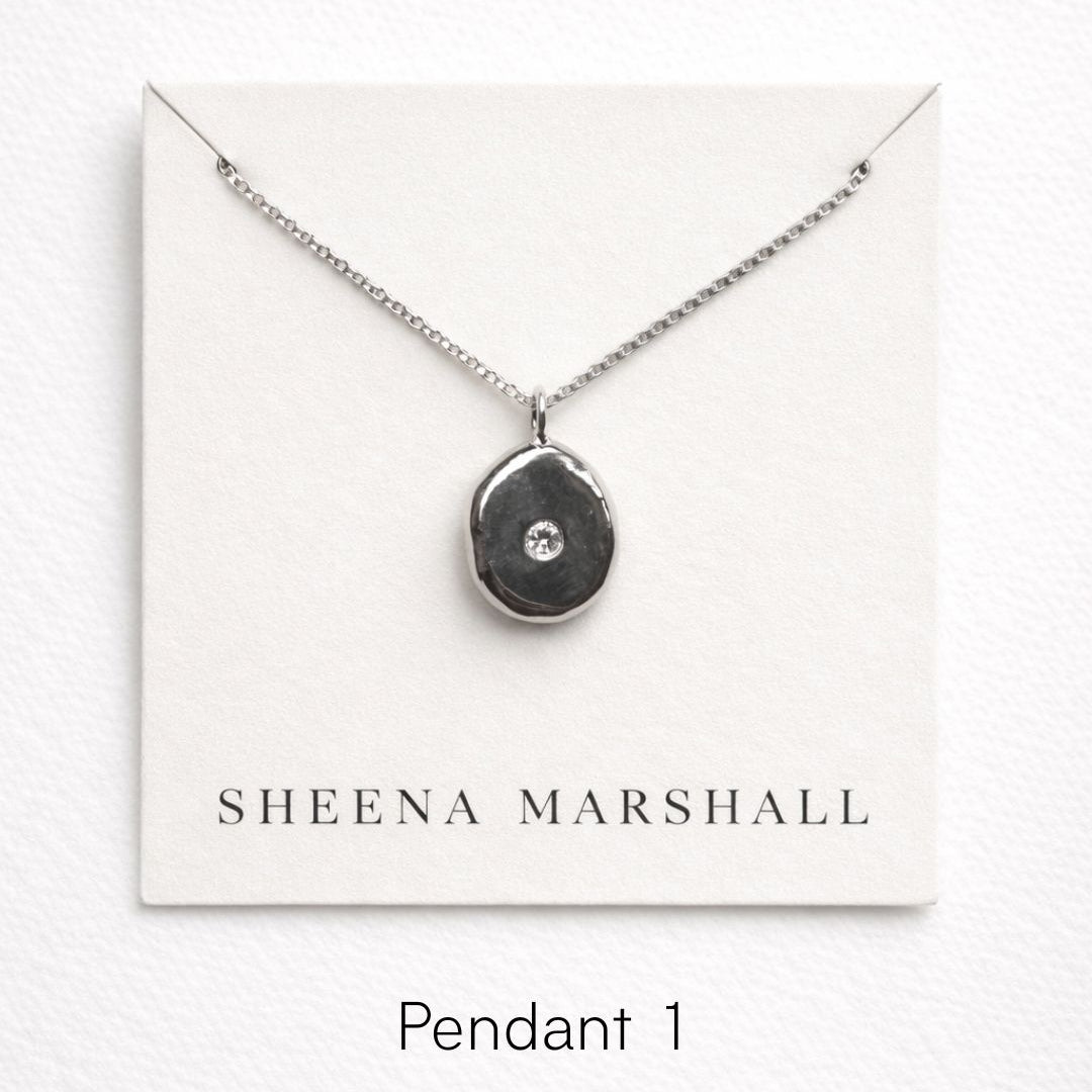 Molten Form Pendant Necklaces | Sterling Silver