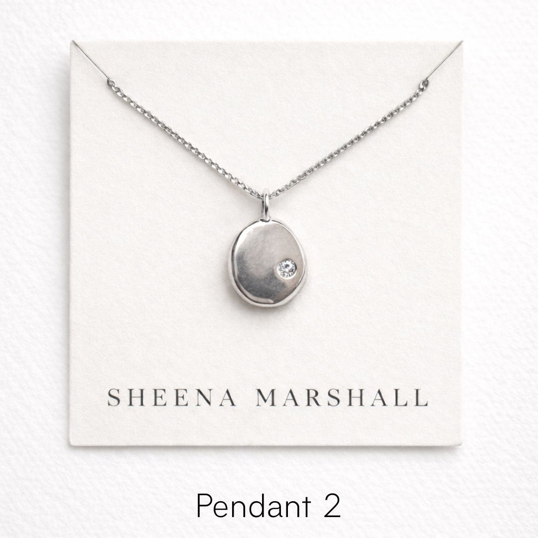 Molten Form Pendant Necklaces | Sterling Silver