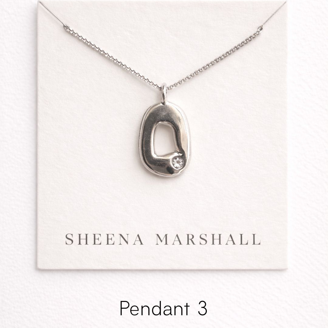 Molten Form Pendant Necklaces | Sterling Silver